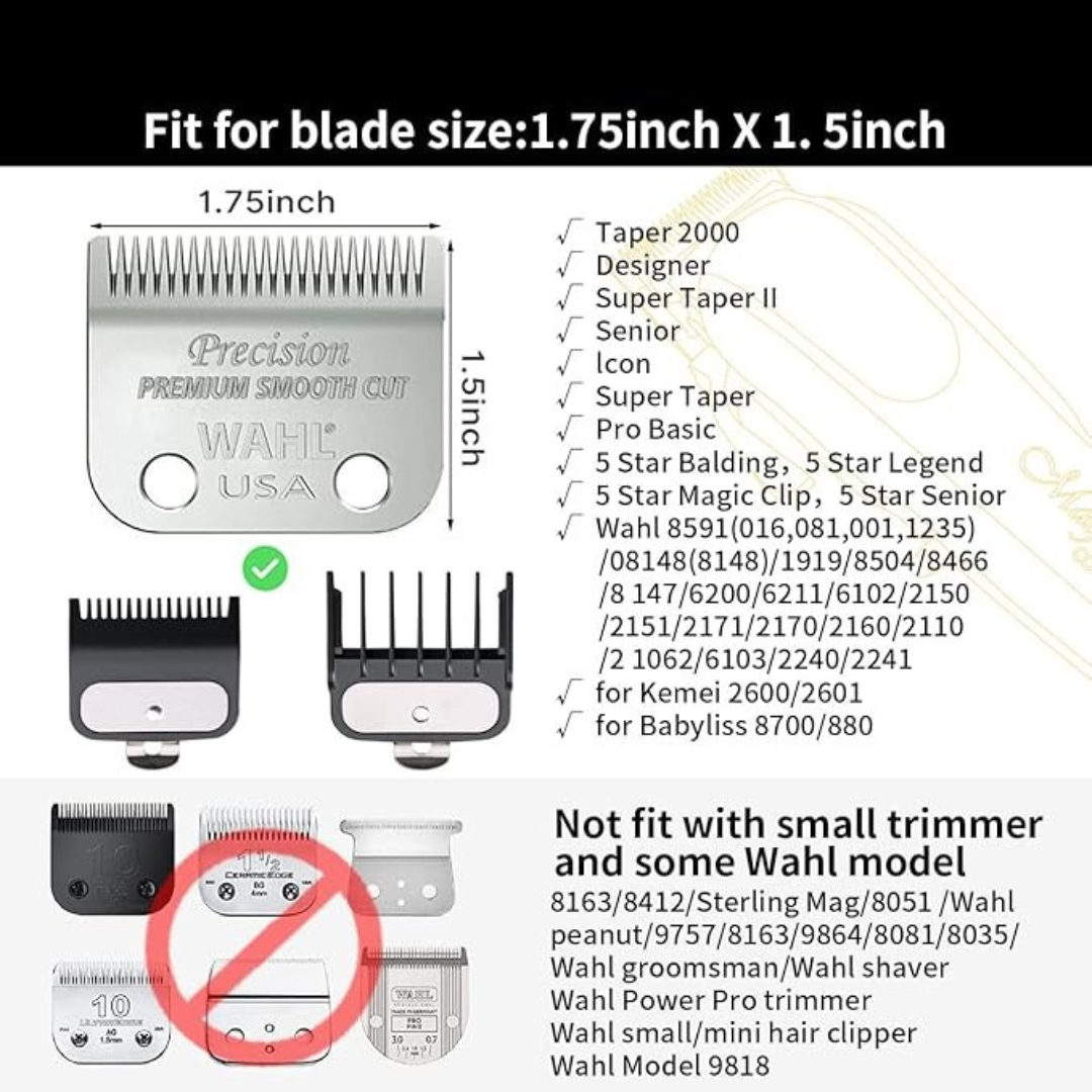 GNS Professional Hair Clipper and Trimmer attachment comb set