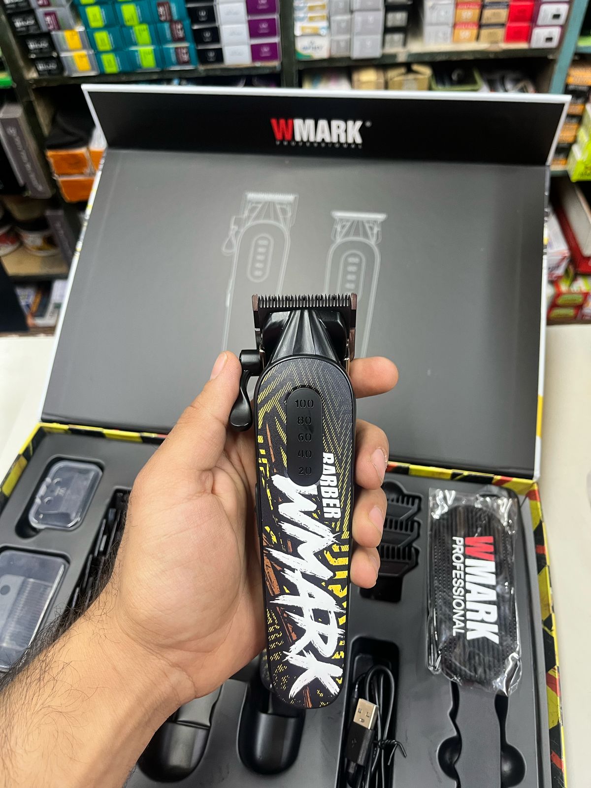 Wmark Formula W1 Hair Trimmer and Clipper Combo Set with Extra Blades, Fading Brush and Cutting Comb