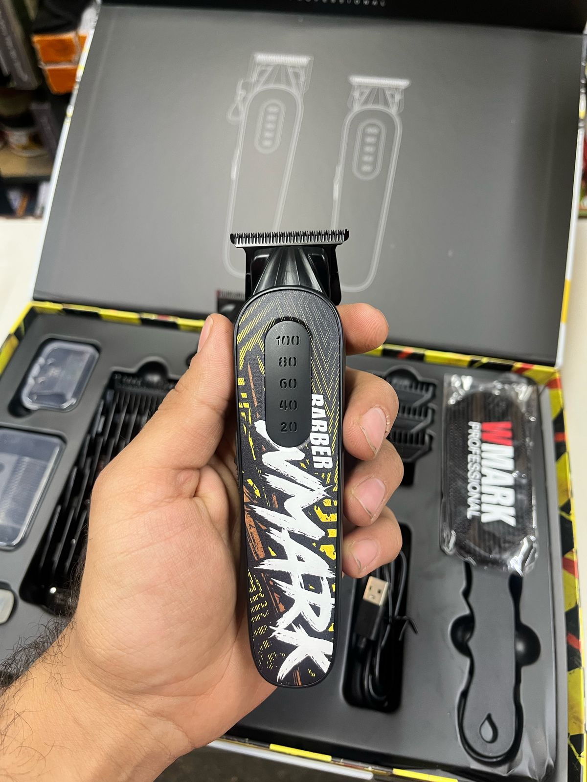 Wmark Formula W1 Hair Trimmer and Clipper Combo Set with Extra Blades, Fading Brush and Cutting Comb