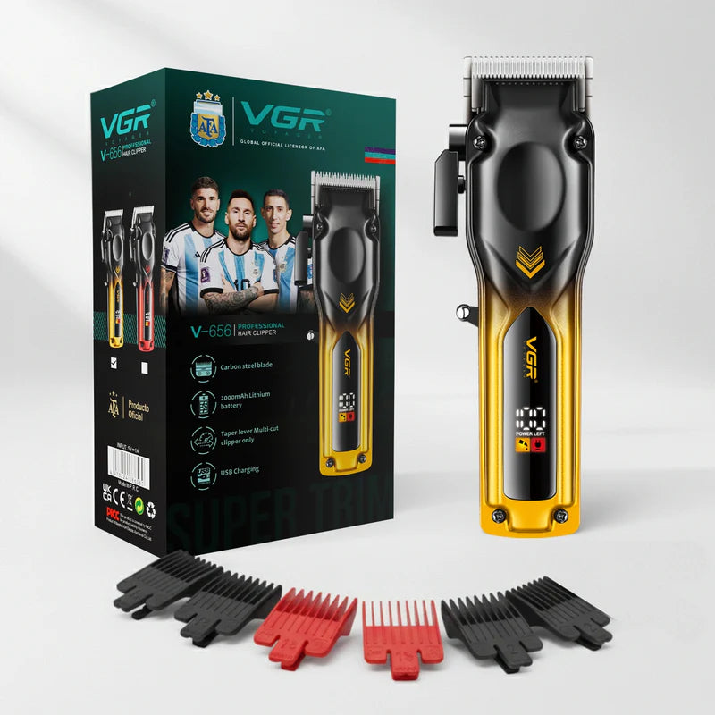 VGR V-656 Professional Cordless Beard & Hair Trimmer for Men | Rechargeable