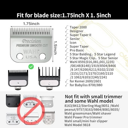 GNS Professional Hair Clipper and Trimmer attachment comb set