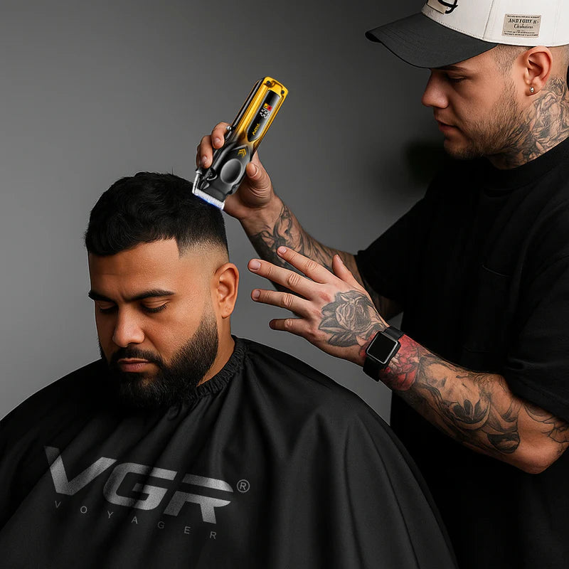 VGR V-656 Professional Cordless Beard & Hair Trimmer for Men | Rechargeable
