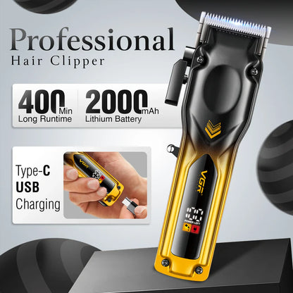 VGR V-656 Professional Cordless Beard & Hair Trimmer for Men | Rechargeable